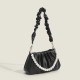 Small and exclusive design new style women's bag high-end pearl solid color underarm bag cloud pleated bag trendy single shoulder crossbody bag Small and exclusive design new style women's bag high-end pearl solid color underarm bag cloud pleated bag trendy single shoulder crossbody bag