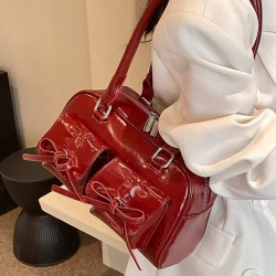 2025 This Year's Sweet Cool Embroidered Bow Shoulder腋下 Bag Women Handbag New Casual Ball Game Bag Evening Bag