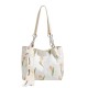 2023 new style women's bag fresh and sweet tulip flower tote bag scarf underarm bag canvas versatile single shoulder bag