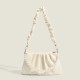 Small and exclusive design new style women's bag high-end pearl solid color underarm bag cloud pleated bag trendy single shoulder crossbody bag Small and exclusive design new style women's bag high-end pearl solid color underarm bag cloud pleated bag trendy single shoulder crossbody bag