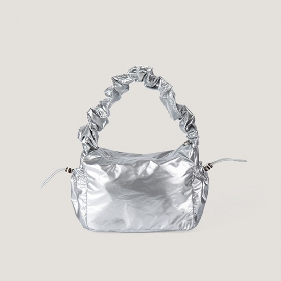 High-Class Lazy Style Drawstring Bag Fashion Multi-purpose Ruffled Bag Solid Simple Shoulder Bag Crossbody Lightweight腋下 Bag High-Class Lazy Style Drawstring Bag Fashion Multi-purpose Ruffled Bag Solid Simple Shoulder Bag Crossbody Lightweight腋下 Bag