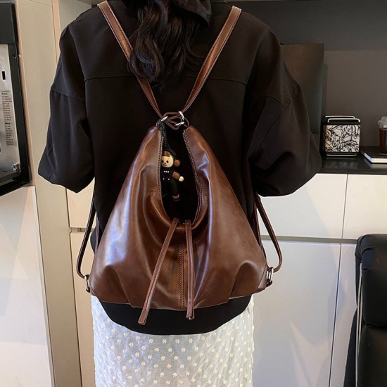 Trendy and fashionable backpack with leather straps, large capacity casual backpack for women in 2023, versatile single shoulder bag with trendy design Trendy and fashionable backpack with leather straps, large capacity casual backpack for women in 2023, versatile single shoulder bag with trendy design