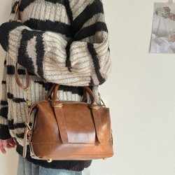 Vintage-style casual backpack for women in 2025 autumn-winter, trendy multi-functional backpack with large capacity, versatile single shoulder bag for commuting