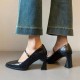 2025 new style French Mary Janes for women, high-end chunky heel high heels, shallow-toe small leather shoes, water crystal single shoes 2025 new style French Mary Janes for women, high-end chunky heel high heels, shallow-toe small leather shoes, water crystal single shoes