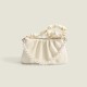 Small and exclusive design new style women's bag high-end pearl solid color underarm bag cloud pleated bag trendy single shoulder crossbody bag Small and exclusive design new style women's bag high-end pearl solid color underarm bag cloud pleated bag trendy single shoulder crossbody bag