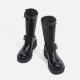 2024 spring and summer travel versatile! Transparent strappy sandals, outdoor wear, fashionable, fair skin, medium heel women's sandals