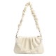Small and exclusive design new style women's bag high-end pearl solid color underarm bag cloud pleated bag trendy single shoulder crossbody bag Small and exclusive design new style women's bag high-end pearl solid color underarm bag cloud pleated bag trendy single shoulder crossbody bag