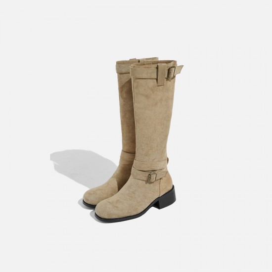 2024 best-selling European and American British style boots for women, thick-soled, height-increasing, short boots, mid-calf boots, back zipper, slimming, knee-high boots 2024 best-selling European and American British style boots for women, thick-soled, height-increasing, short boots, mid-calf boots, back zipper, slimming, knee-high boots