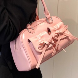 2025 This Year's Sweet Cool Embroidered Bow Shoulder腋下 Bag Women Handbag New Casual Ball Game Bag Evening Bag
