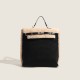 Spring and Summer Retro Large Capacity Dual Shoulder Bag 2024 New Style Stylish and Versatile Backpack Simple and Luxurious Fur Patterned Women's Bag Spring and Summer Retro Large Capacity Dual Shoulder Bag 2024 New Style Stylish and Versatile Backpack Simple and Luxurious Fur Patterned Women's Bag