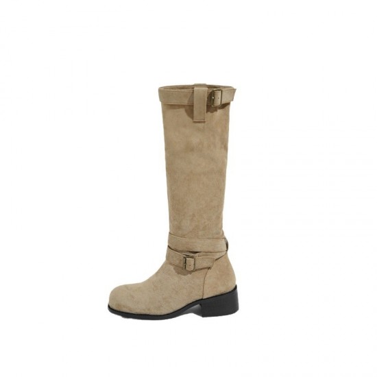 2024 best-selling European and American British style boots for women, thick-soled, height-increasing, short boots, mid-calf boots, back zipper, slimming, knee-high boots 2024 best-selling European and American British style boots for women, thick-soled, height-increasing, short boots, mid-calf boots, back zipper, slimming, knee-high boots