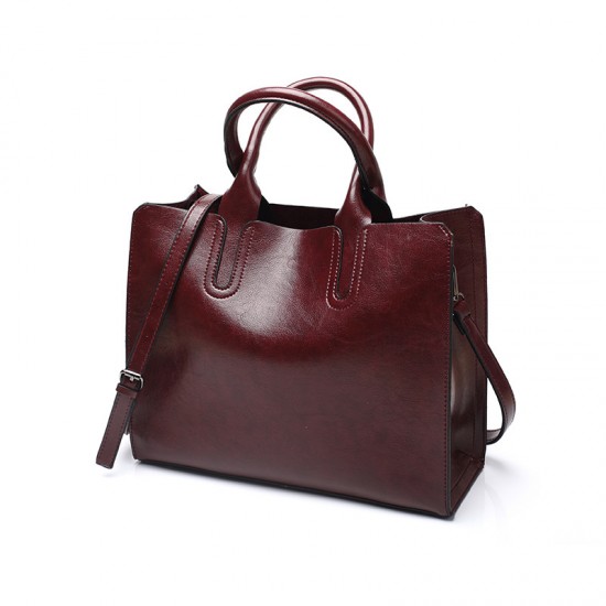 2023 new style bags women large capacity business handbag fashionable waxed leather pure color tote bag single shoulder crossbody bag 2023 new style bags women large capacity business handbag fashionable waxed leather pure color tote bag single shoulder crossbody bag