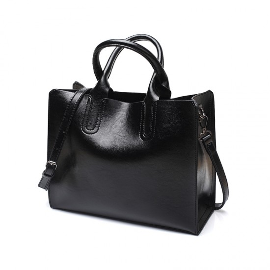 2023 new style bags women large capacity business handbag fashionable waxed leather pure color tote bag single shoulder crossbody bag 2023 new style bags women large capacity business handbag fashionable waxed leather pure color tote bag single shoulder crossbody bag