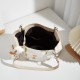 2023 new style women's bag fresh and sweet tulip flower tote bag scarf underarm bag canvas versatile single shoulder bag