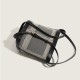 2023 new style women's bag fashionable high-end style patchwork bucket bag simple handbag versatile grid crossbody bag
