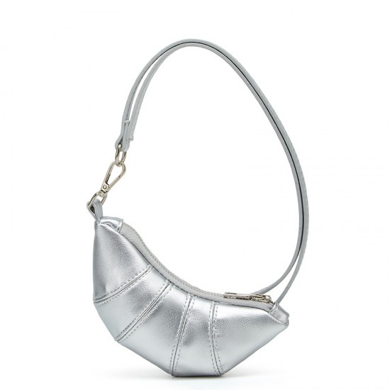 Cross-border wholesale niche design soft leather mini croissant-style handbag, with retro and exquisite style, for use as a zero wallet. Cross-border wholesale niche design soft leather mini croissant-style handbag, with retro and exquisite style, for use as a zero wallet.