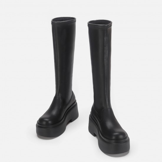 Women's thick-soled loafers, one-step-on, two-wear, platform soles, small leather shoes, height-increasing, British style, single shoes Women's thick-soled loafers, one-step-on, two-wear, platform soles, small leather shoes, height-increasing, British style, single shoes