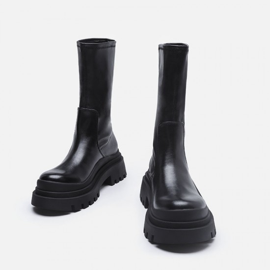 Women's sheepskin retro one-buckle chunky heel high-heeled shoes, spring square-toe Mary Jane shoes, thick-soled, single shoes Women's sheepskin retro one-buckle chunky heel high-heeled shoes, spring square-toe Mary Jane shoes, thick-soled, single shoes
